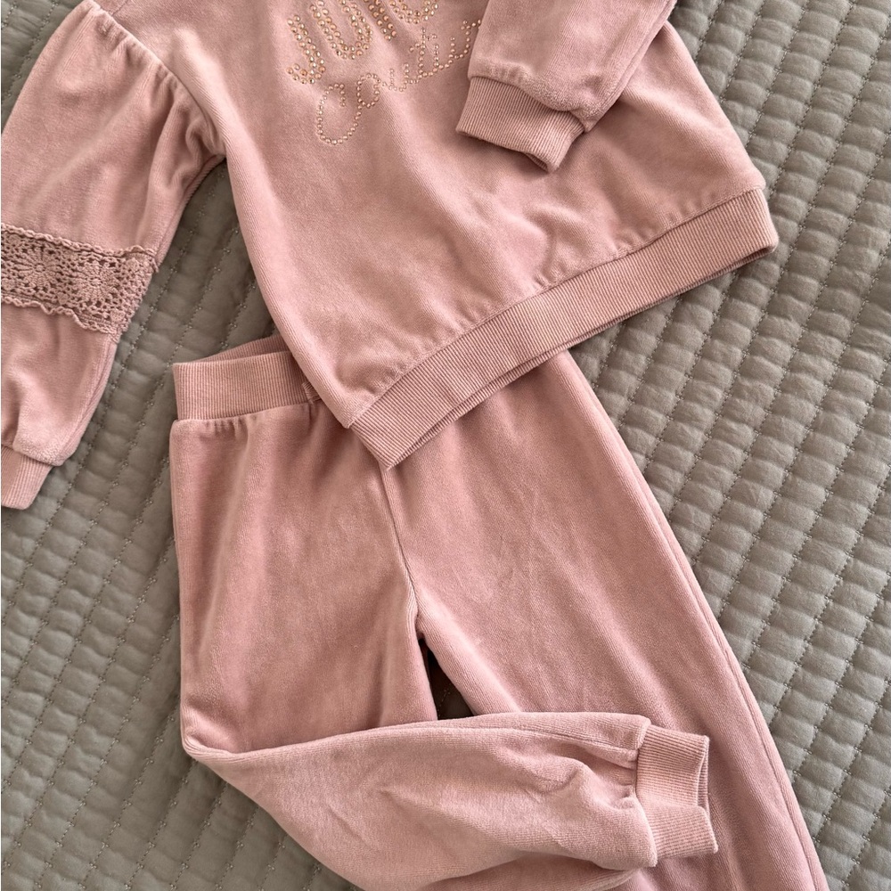 Juicy Couture Tan Matching Set Cozy Lounge Wear